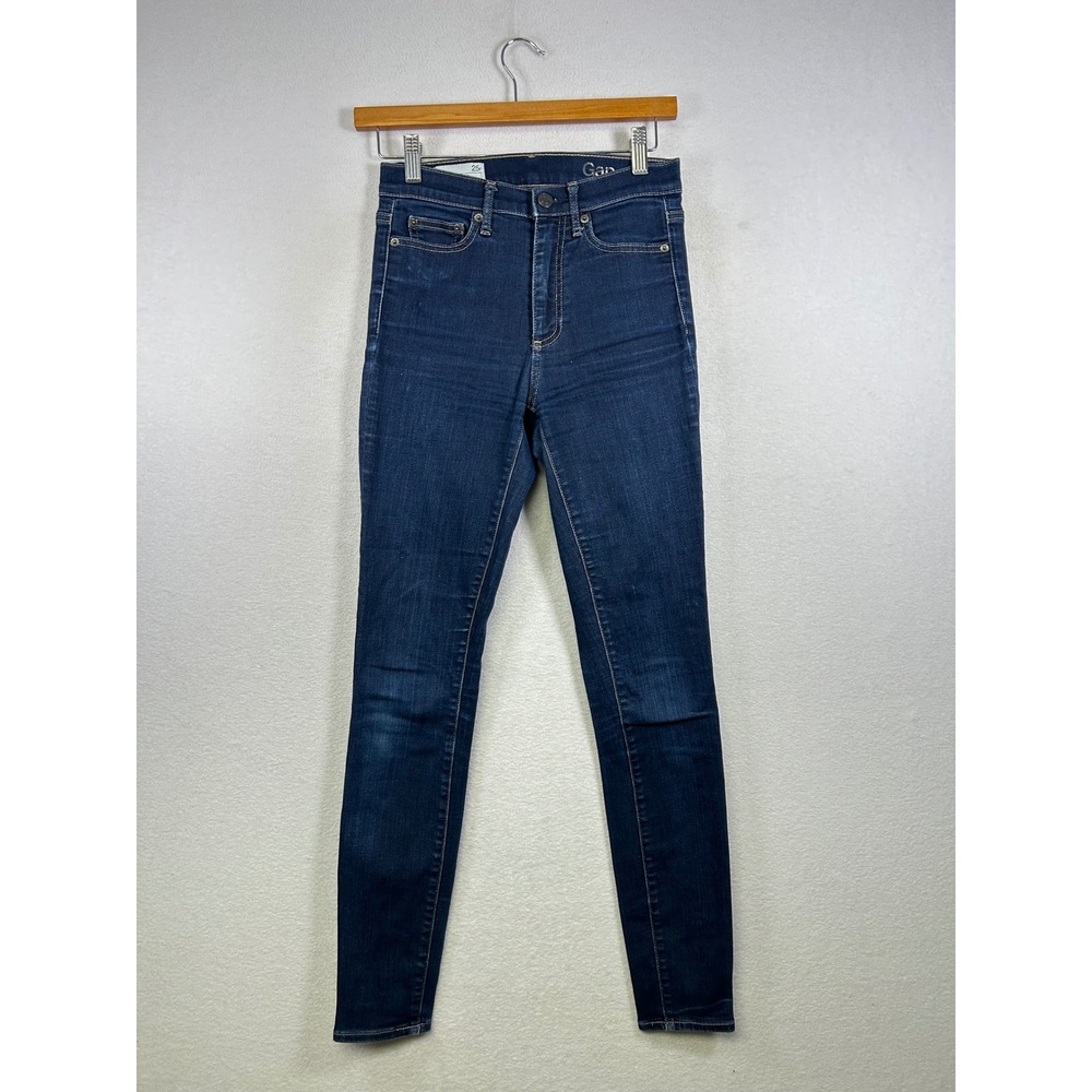 Gap Resolution True Skinny High Rise Jeans Womens 25 Regular‎ Dark Wash Indigo